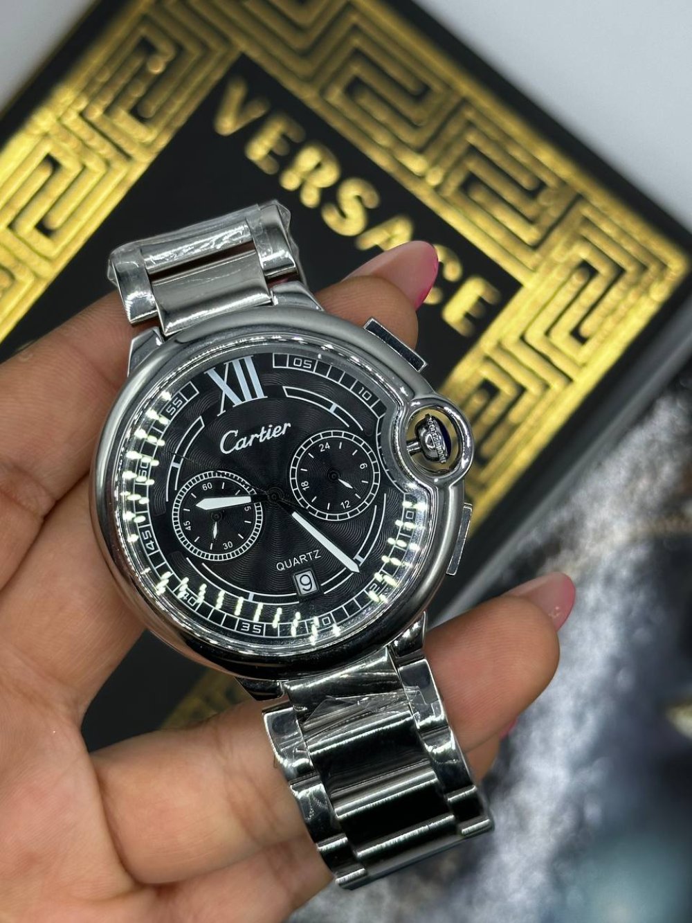 Cartier Crono Çelik Kordon Erkek Saat S479