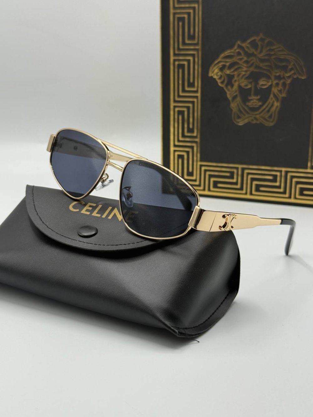 Celine Metal Kasa Gold İthal Unisex Güneş Gözlüğü G1944