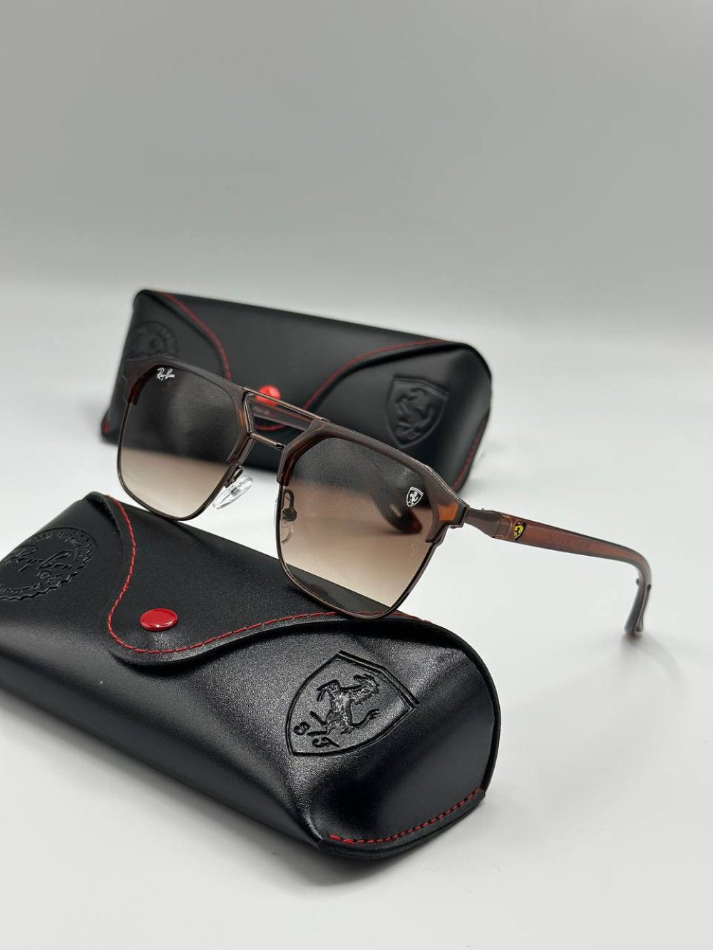 Ray-Ban Scuderia Ferrari Kahverengi Unisex Güneş Gözlüğü  G3073-VLL
