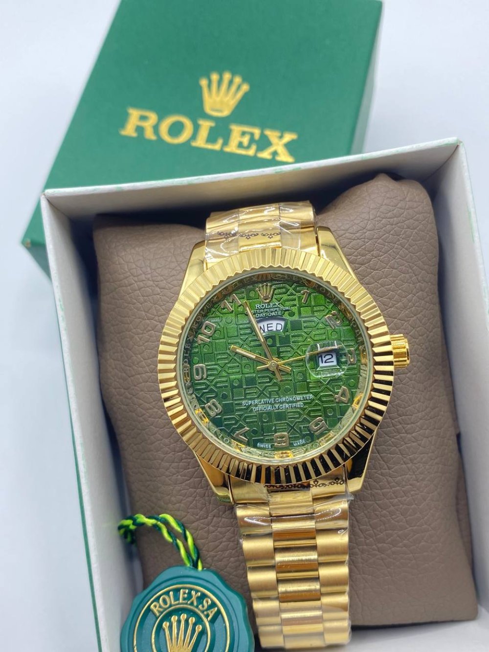 Rolex Day-Date Gold -Yeşil Kadran Erkek Kol Saati S625