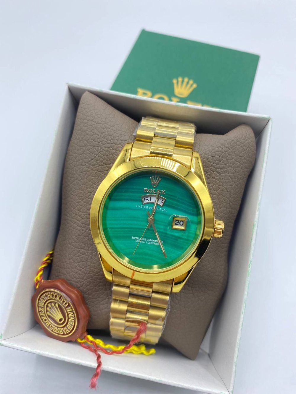 Rolex Oyster Perpetual Yeşil Kadran Kol Saati S626