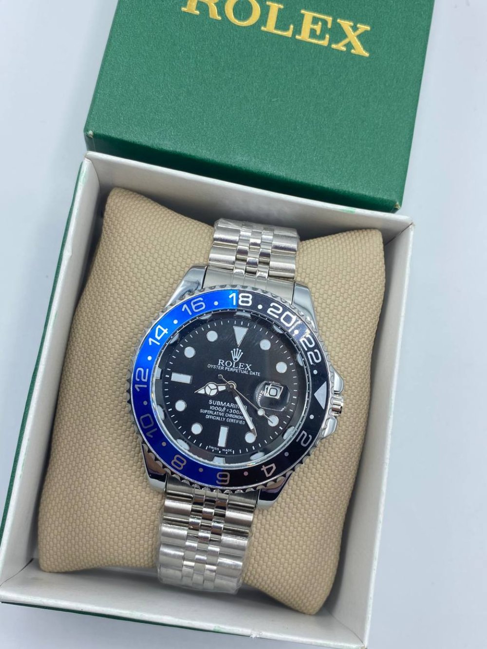 Rolex Submariner Gümüş Mavi Erkek Kol Saati S602