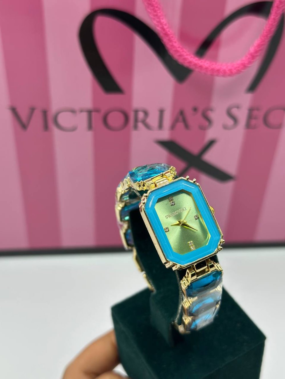 Swarovski Turkuaz-Gold Kadın Kol Saati S800