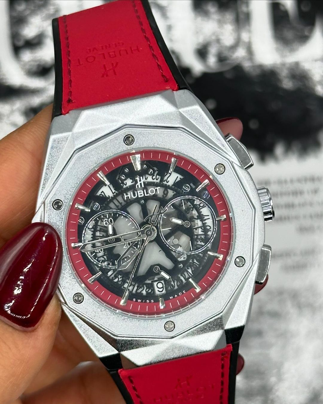 Hublot Çelik Kasa Deri Kordon Erkek Saat S463