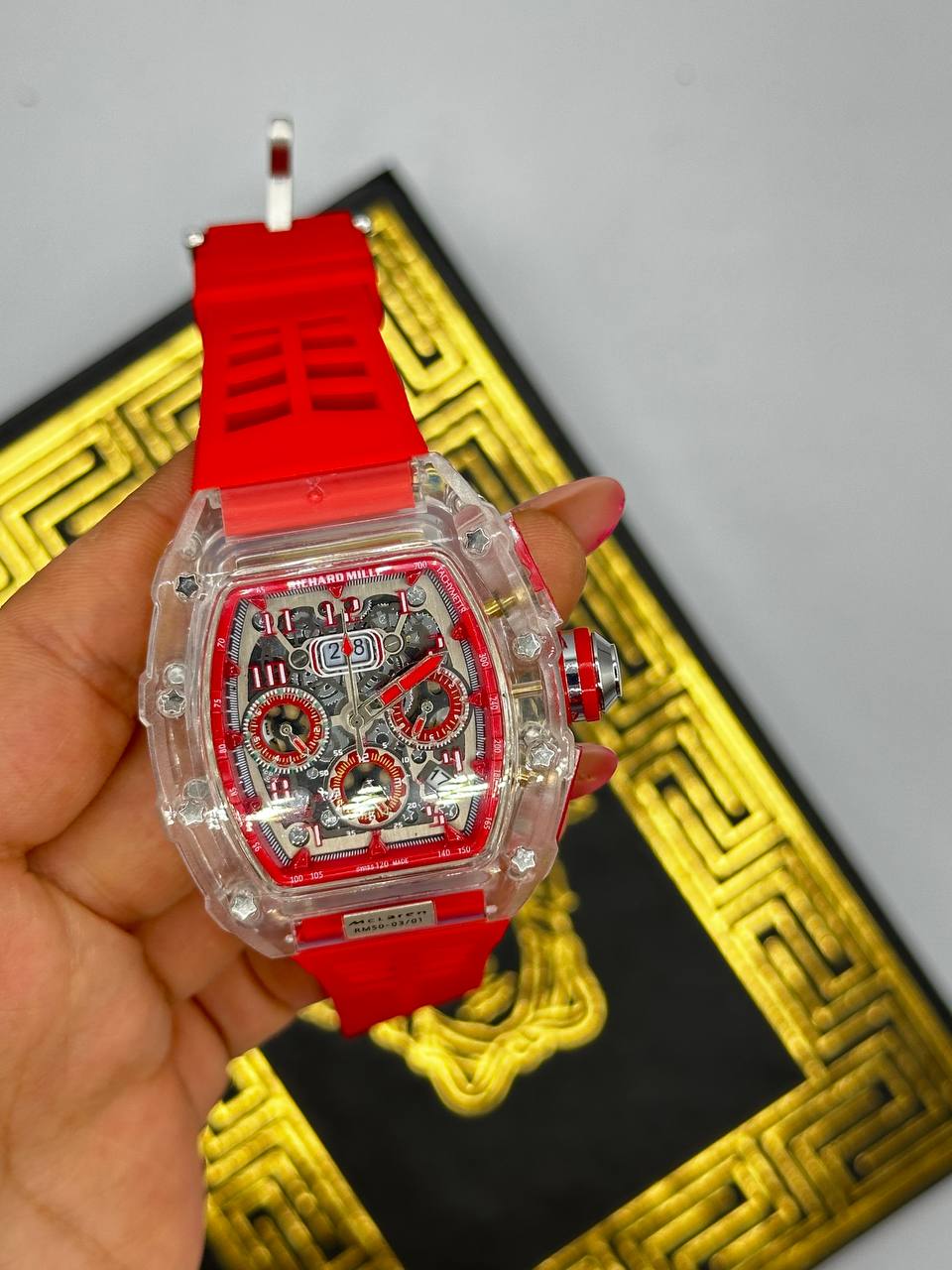 Richard Mille ChronoGraph Kırmızı Erkek Saat S495