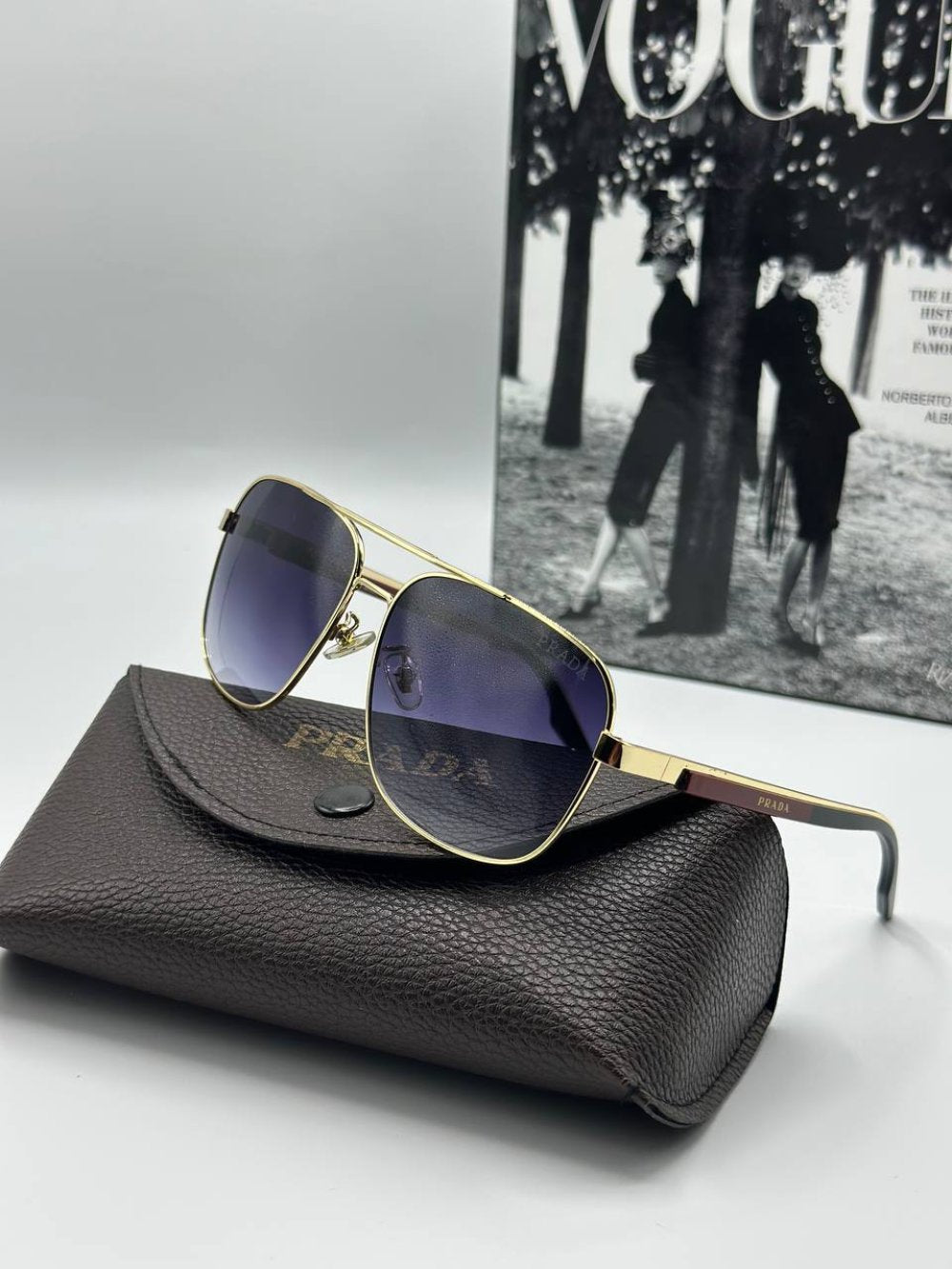 Prada Ahşap Saplı Erkek Güneş Gözlüğü  G1881-VLL